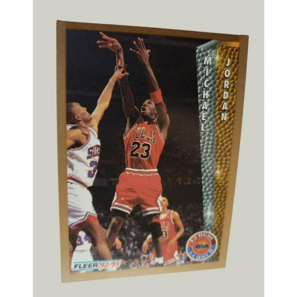 '92-'93 Fleer Michael Jordan #238 Basketball Card NBA League Leader Bulls NM-MT!